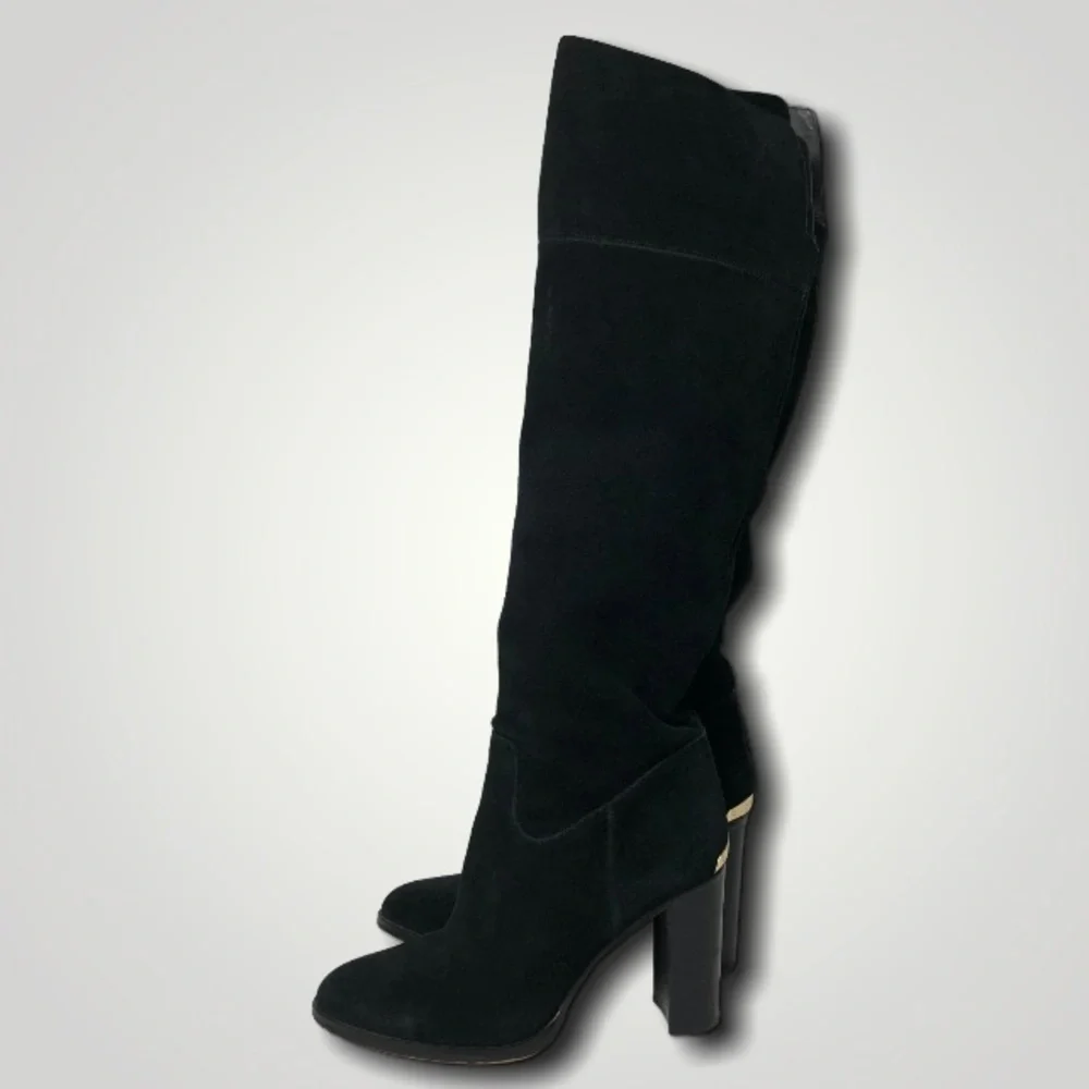 Michael Kors Regina Knee High Black Tall Heeled Boots 8.5